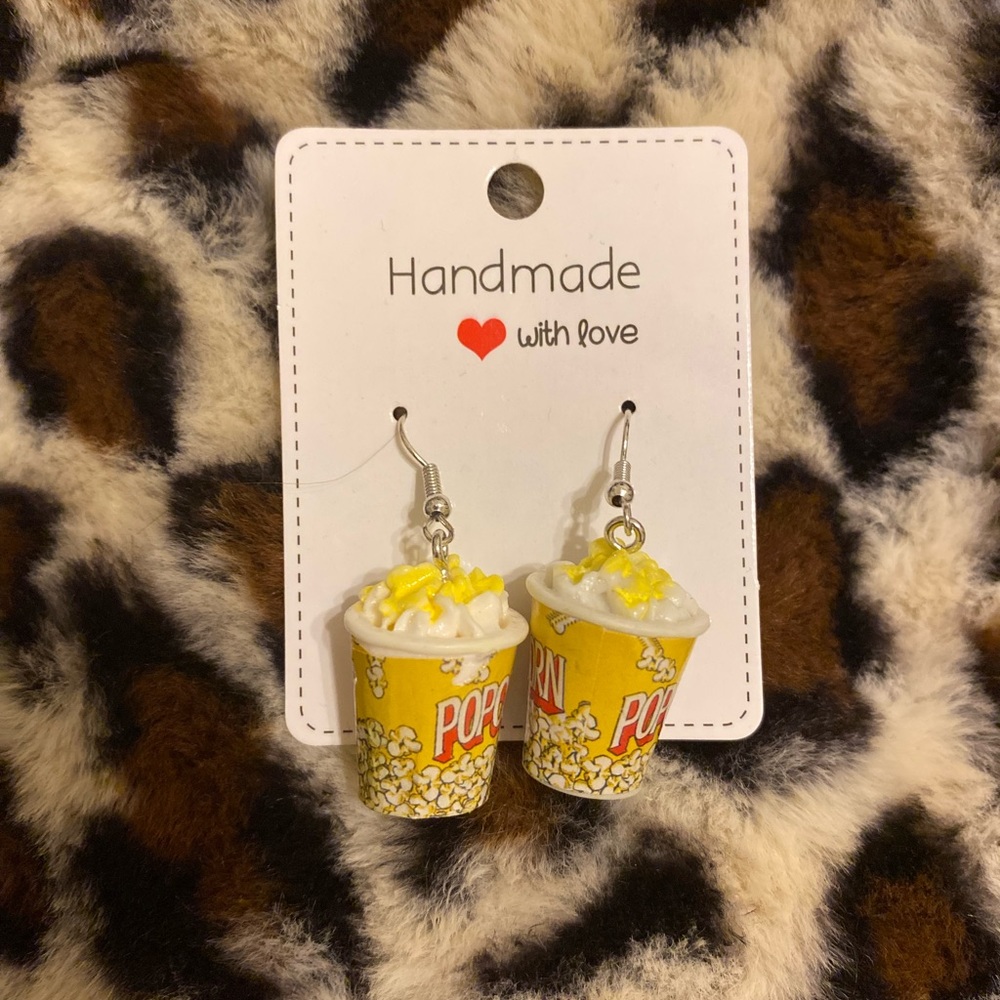 POPCORN HANDMADE EARRINGS 🍿 - Picture 4 of 4